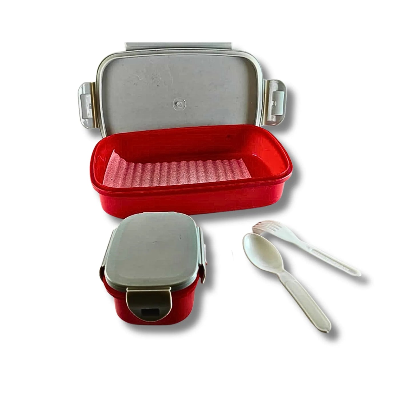 Kids Sports Lunch Box with Spoon & Fork | Motivational Cartoon Tiffin Box for Boys | Leak Resistant School Lunch Box with Snack Container | 700ml / 1100ml
