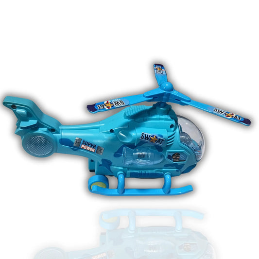 Kids electric helicopter toy side view