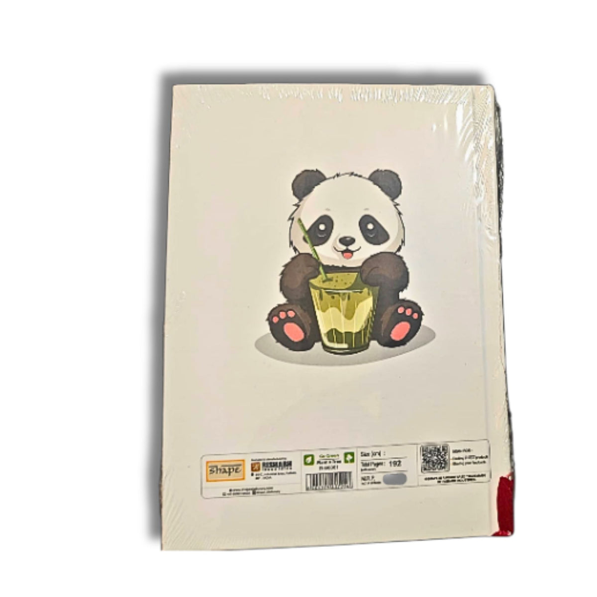 Lazy Panda Hard Cover Ruled Notebook 13×18 cm | Cute Panda Diary