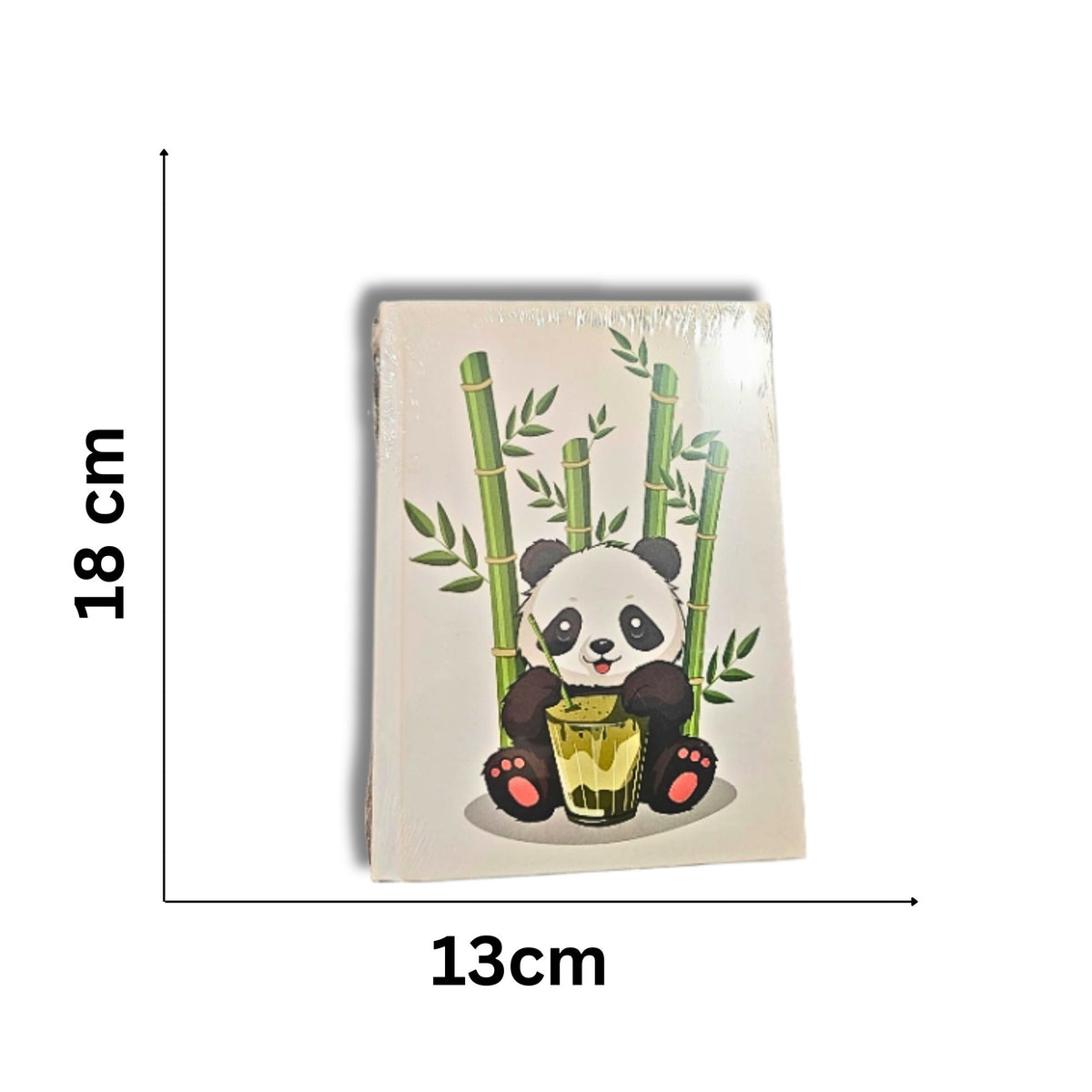 Lazy Panda Hard Cover Ruled Notebook 13×18 cm | Cute Panda Diary