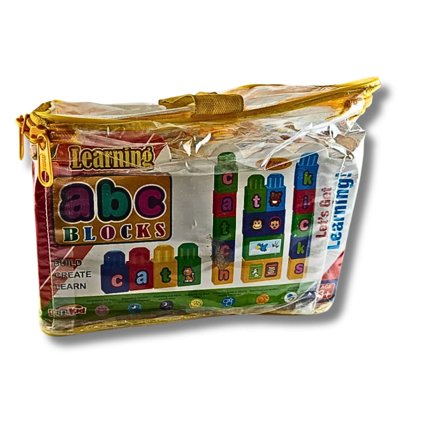 Learning ABC Blocks Educational Toy Set for Kids with Alphabet Board & Carry Bag | Creative Building and Early Learning Toy for Boys & Girls