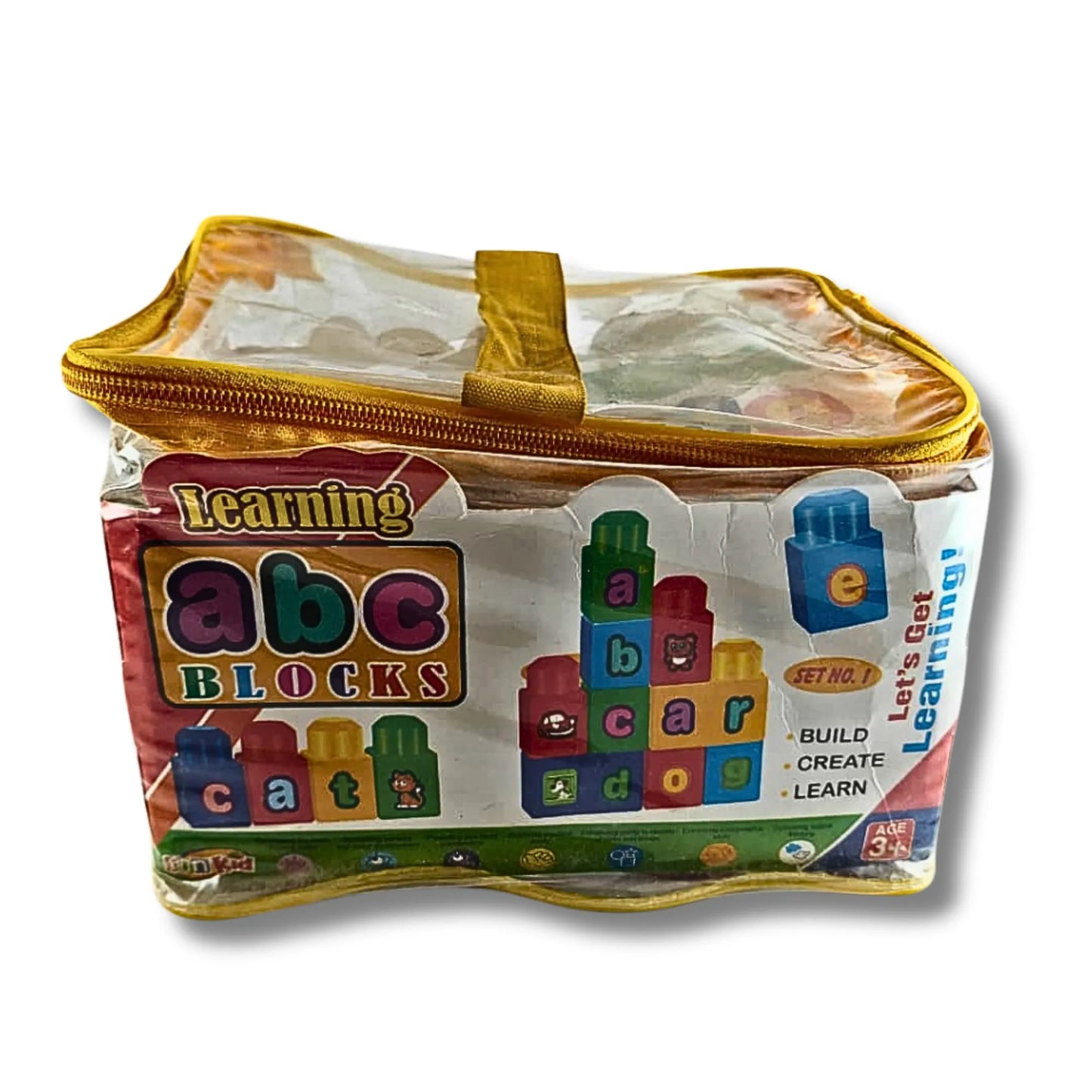 Learning ABC Blocks Educational Toy Set for Kids with Alphabet Board & Carry Bag | Creative Building and Early Learning Toy for Boys & Girls