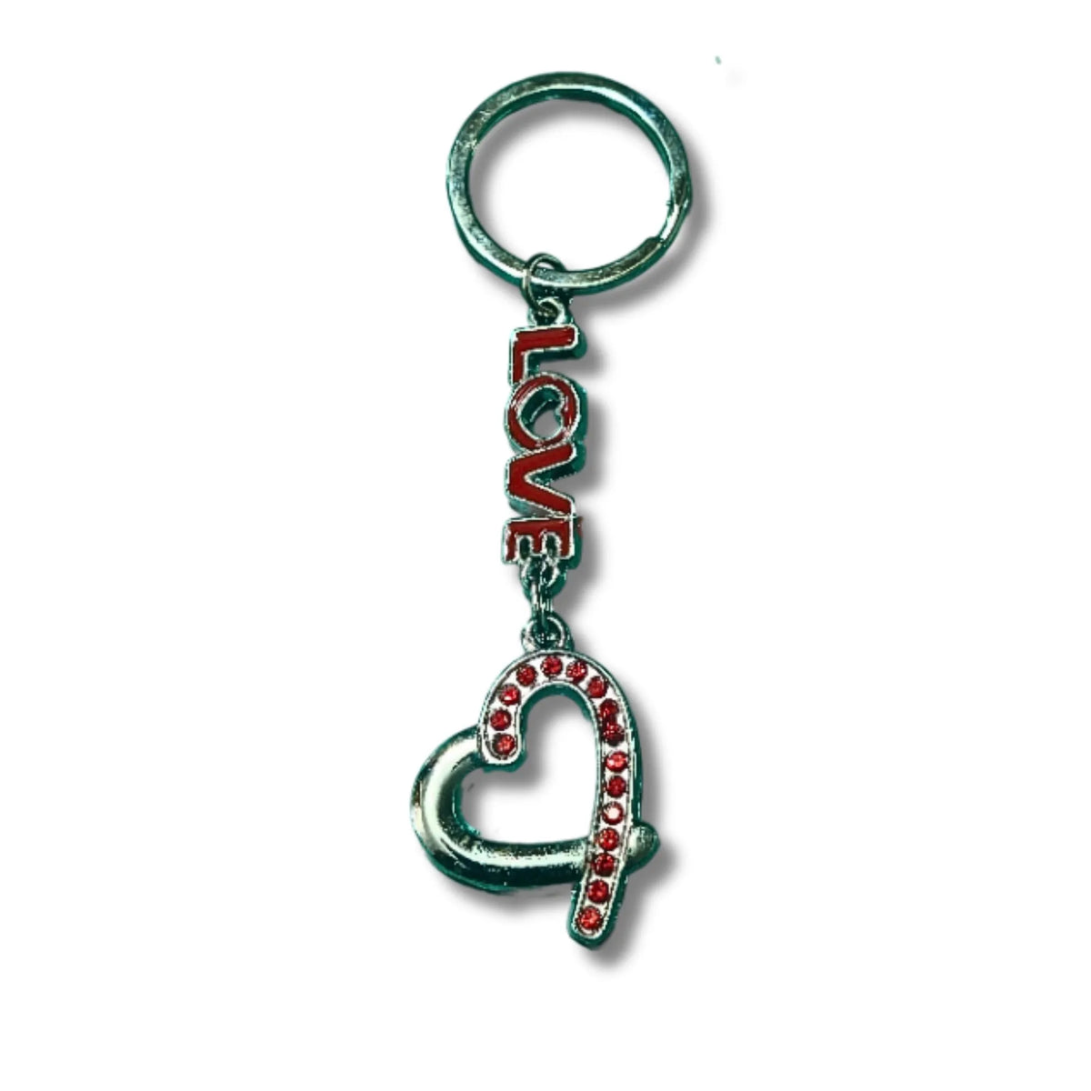 Love Heart Keychain | Silver Metal Heart Key Ring