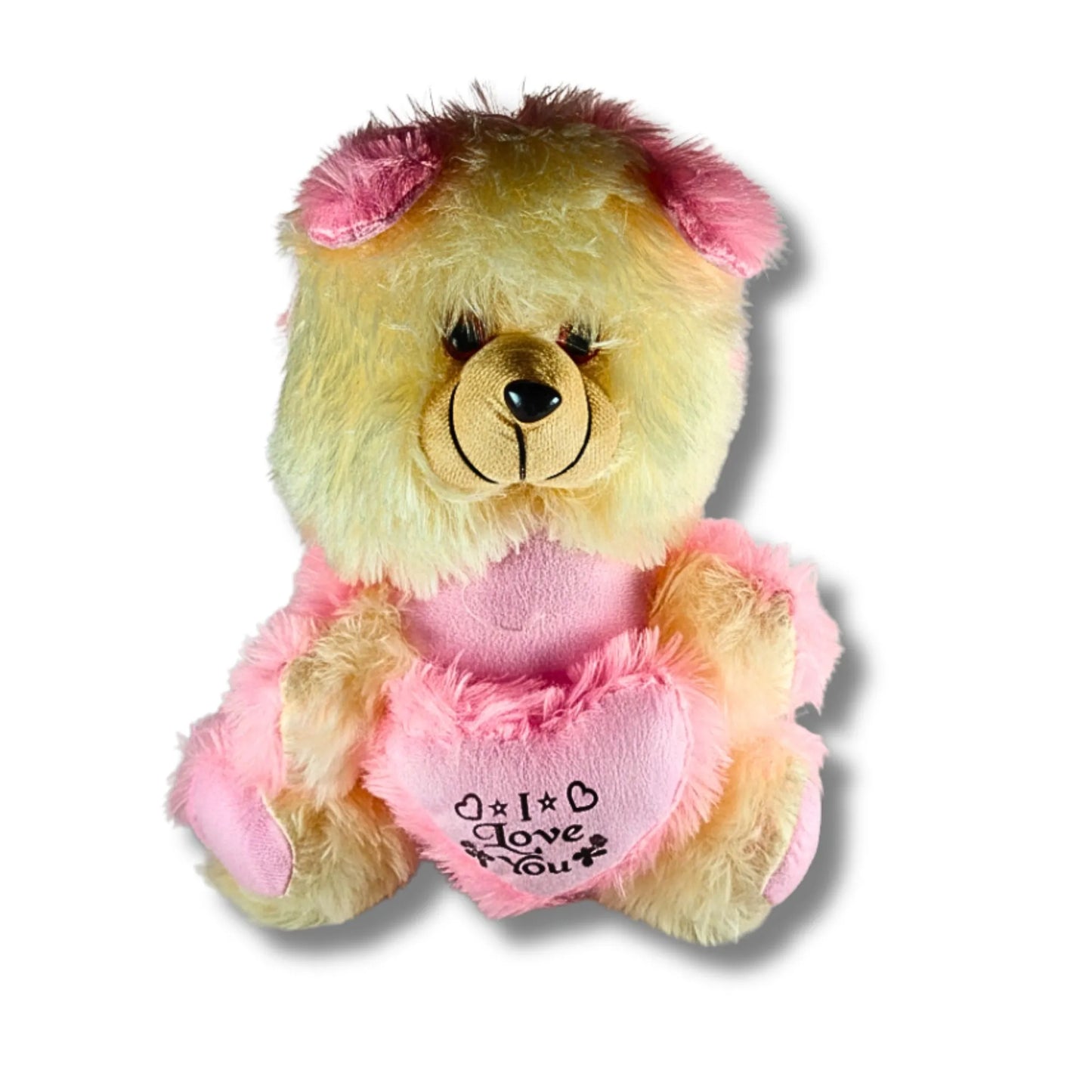 32cm Love You Teddy Bear with Heart Cushion | Soft Pink & Cream Plush Teddy Bear for Gifts, Valentine's Day, Birthday & Anniversary
