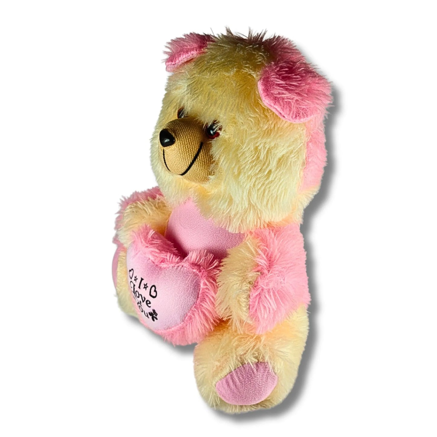 32cm Love You Teddy Bear with Heart Cushion | Soft Pink & Cream Plush Teddy Bear for Gifts, Valentine's Day, Birthday & Anniversary