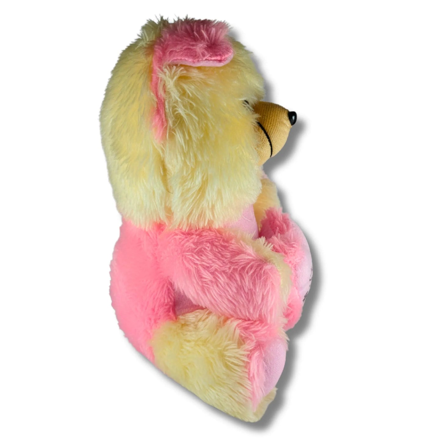 32cm Love You Teddy Bear with Heart Cushion | Soft Pink & Cream Plush Teddy Bear for Gifts, Valentine's Day, Birthday & Anniversary
