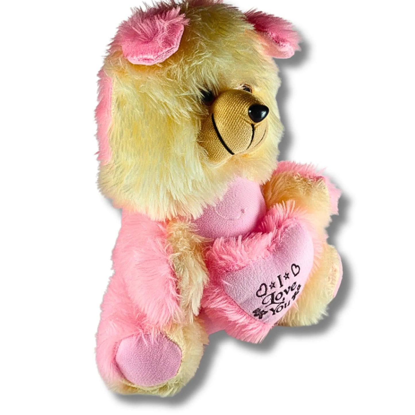 32cm Love You Teddy Bear with Heart Cushion | Soft Pink & Cream Plush Teddy Bear for Gifts, Valentine's Day, Birthday & Anniversary