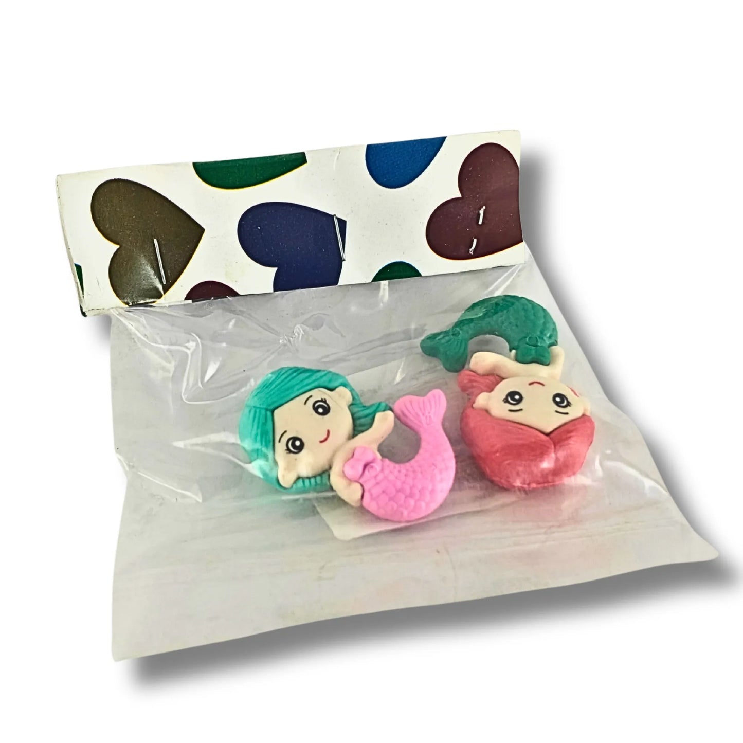 Mermaid Theme Fun Play Set for Girls | Mermaid Erasers, Pencil Toppers, Dolphin Keychain, Crystal Stickers & Fish Beads Kit