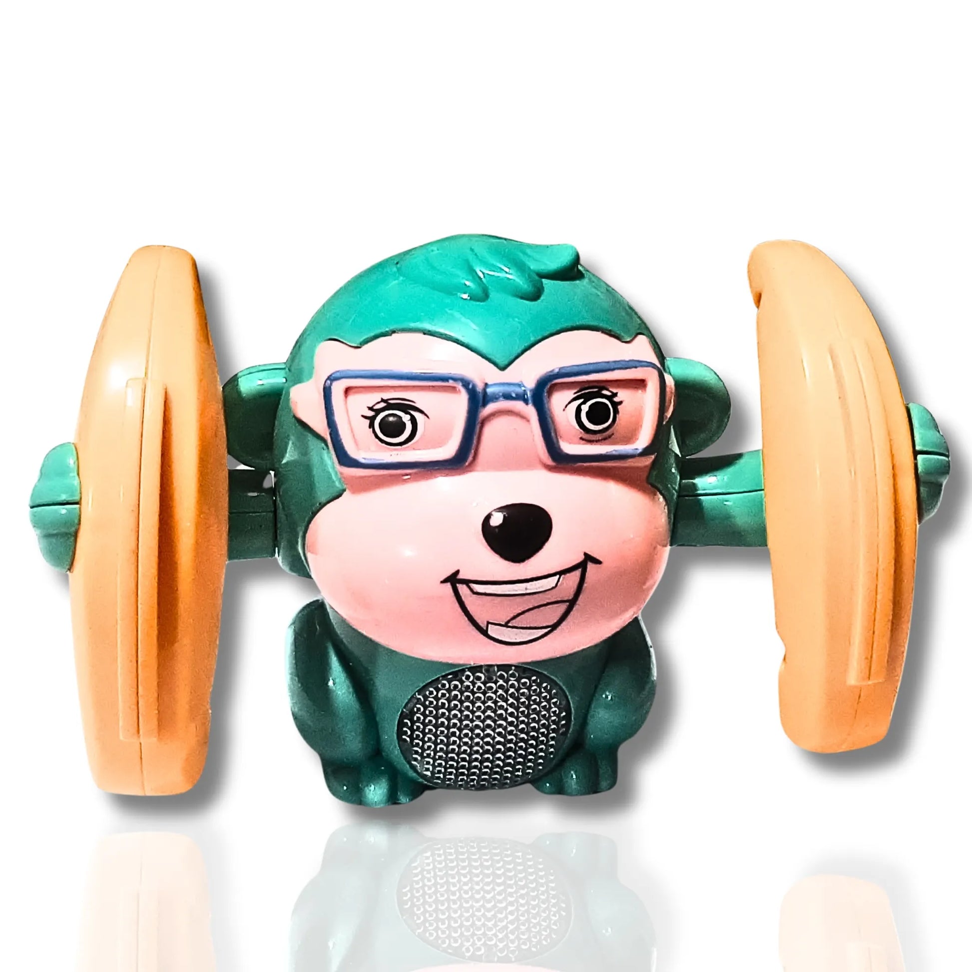 Battery operated monkey tumbling toy front view