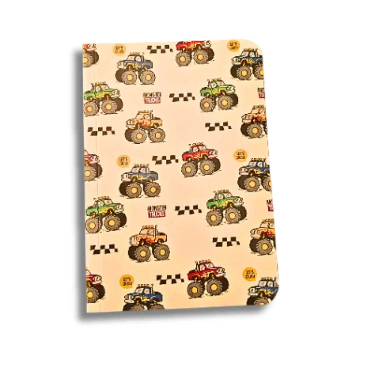 Monster Truck Racing – Kids Soft Cover Ruled Notebook, 192 Pages, 10 × 15 cm