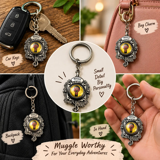 Muggle Worthy Question Mark Metal Keychain – Fantastic Beasts Inspired Keyring