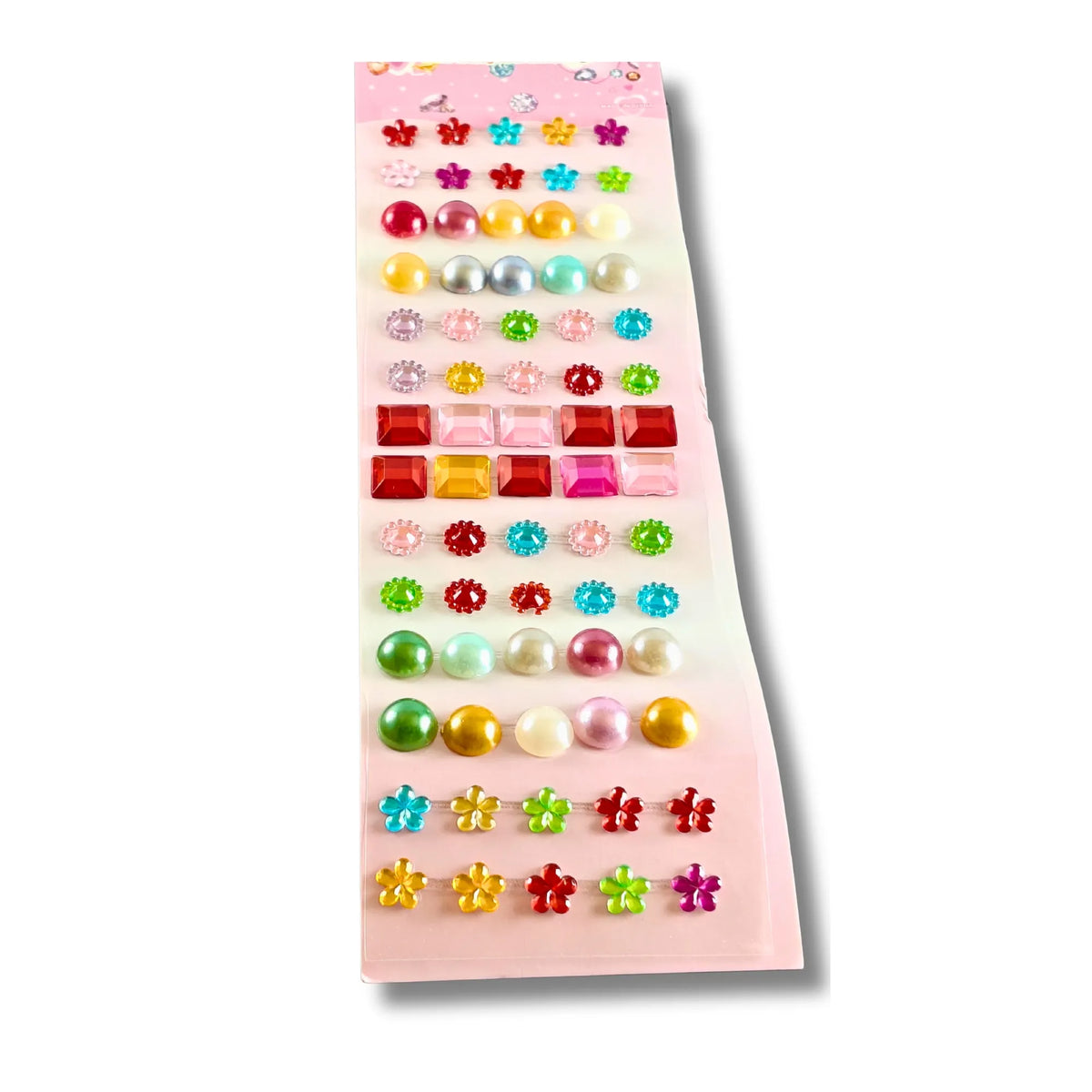 Multicolor Crystal Gem & Flower 3D Stickers for Girls, Kids & DIY Crafts | Saadhya Kraafts
