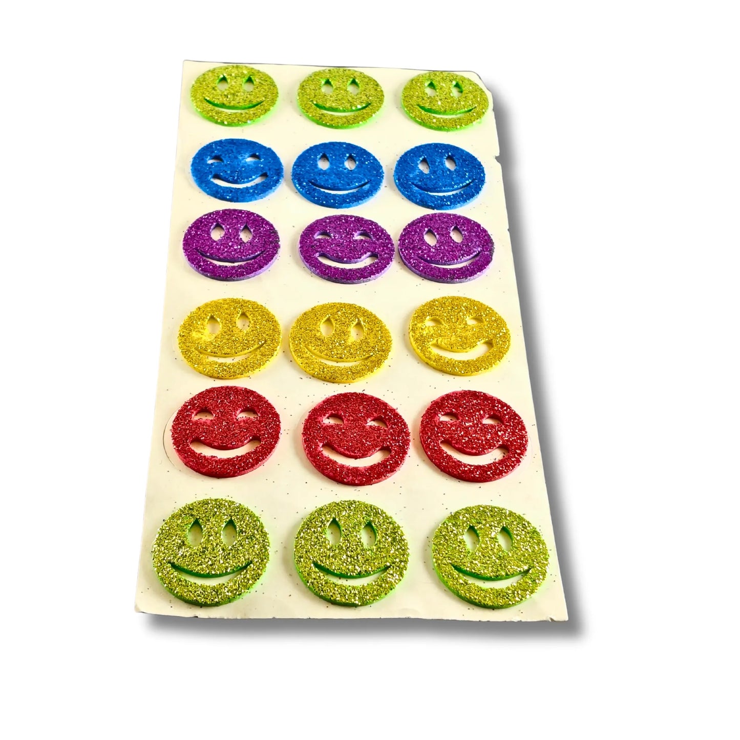 Multicolor Smiley Glitter Stickers | Decorative Craft Stickers