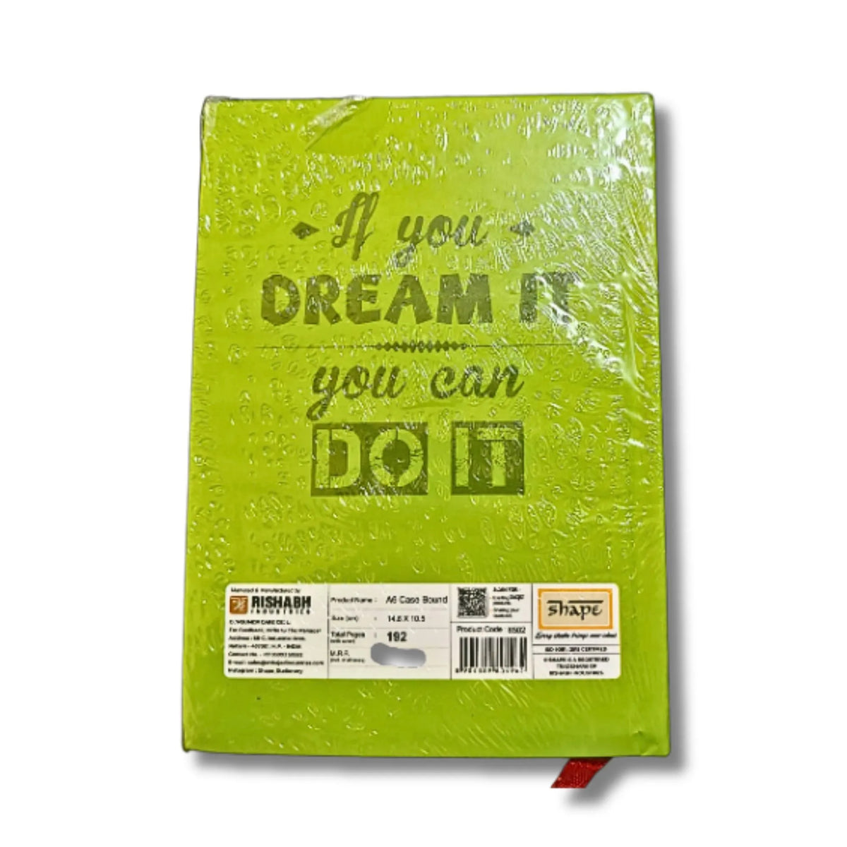 Never Give Up Motivational Ruled Notebook –14.8 x 10.5 cm, 192 Pages