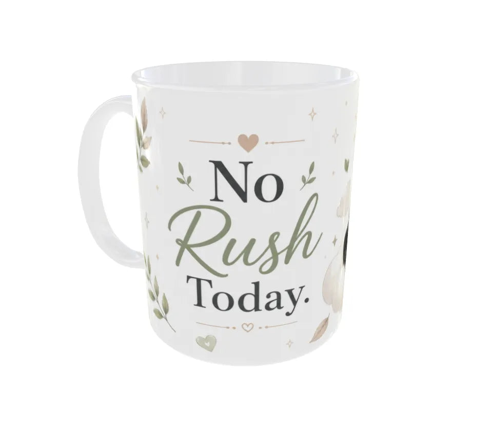 No Rush Today Panda Ceramic Coffee Mug
