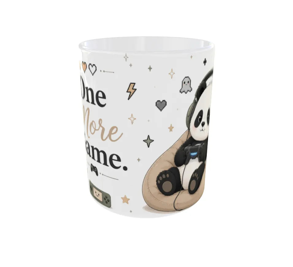 One More Game Panda Ceramic Coffee Mug