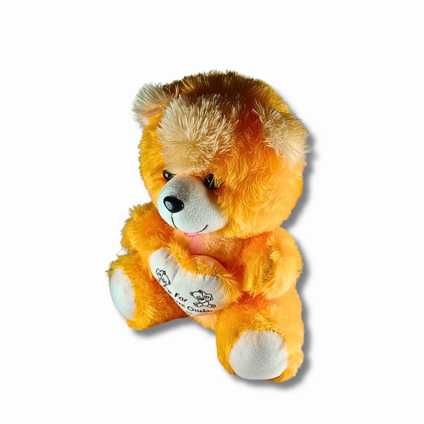 Orange Teddy Bear with Heart Cushion | Soft Plush Stuffed Teddy Bear for Kids, Girlfriend & Gift Giving