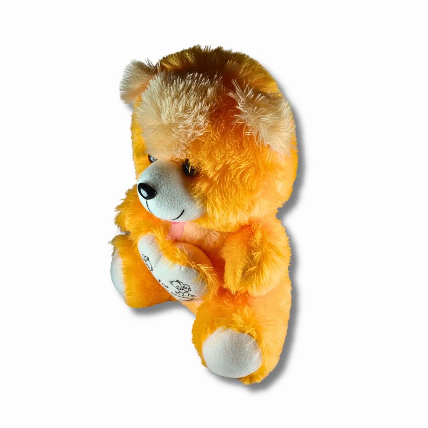 Orange Teddy Bear with Heart Cushion | Soft Plush Stuffed Teddy Bear for Kids, Girlfriend & Gift Giving