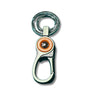 OrbitLock Metal Hook Clip Keychain with Orange Accent