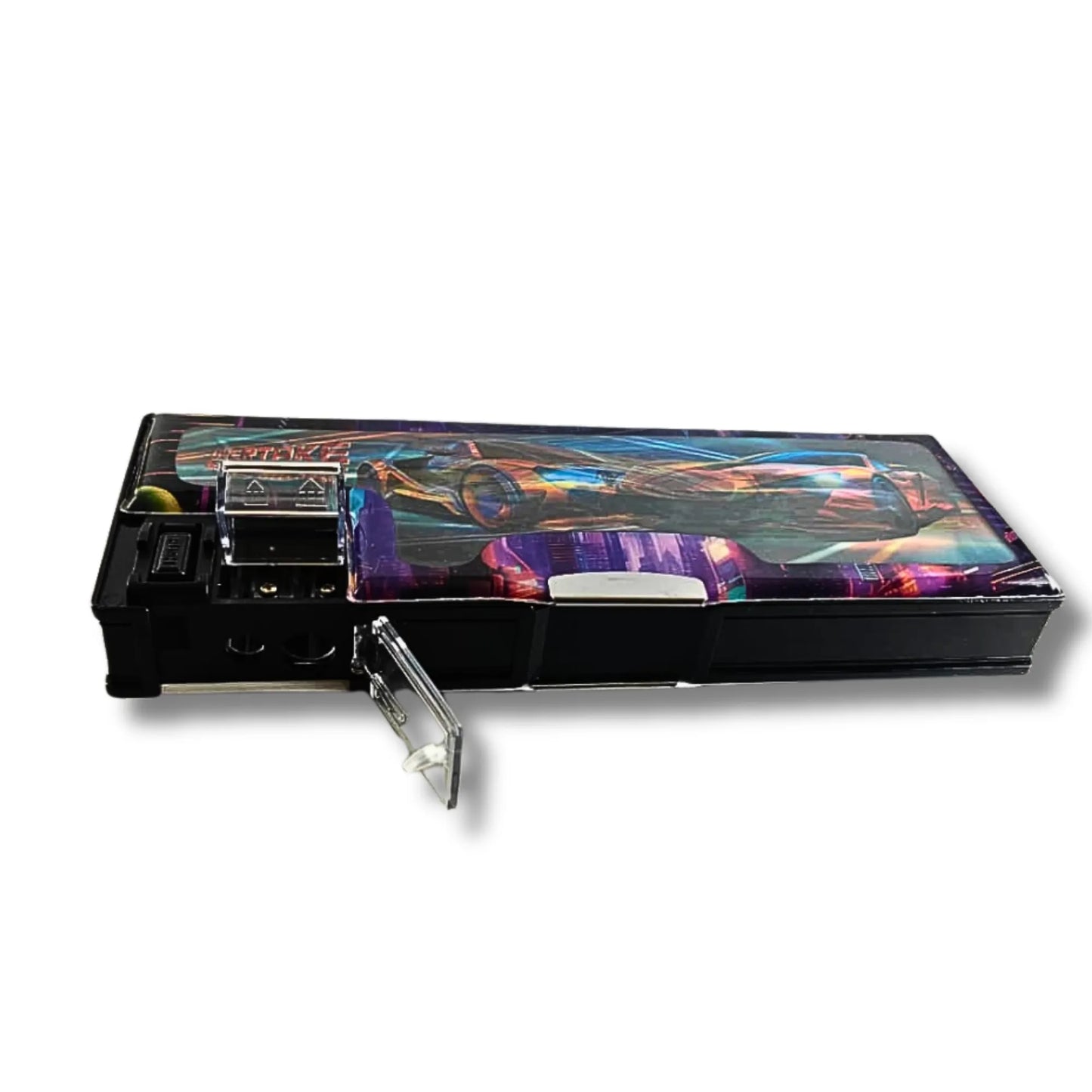 Overtake Racing Car Pencil Box with Built-in Sharpener | Premium Multipurpose Pencil Case for Boys | School Stationery Organizer