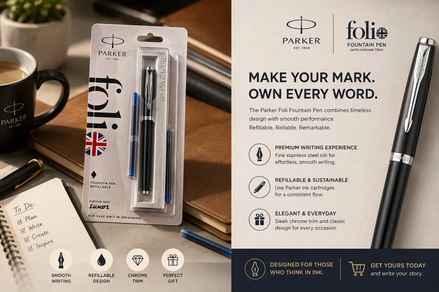 PARKER Folio Fountain Pen