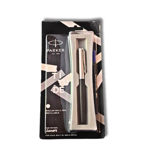 PARKER Latitude Matte Metallic Roller Ball Pen with Chrome Trim