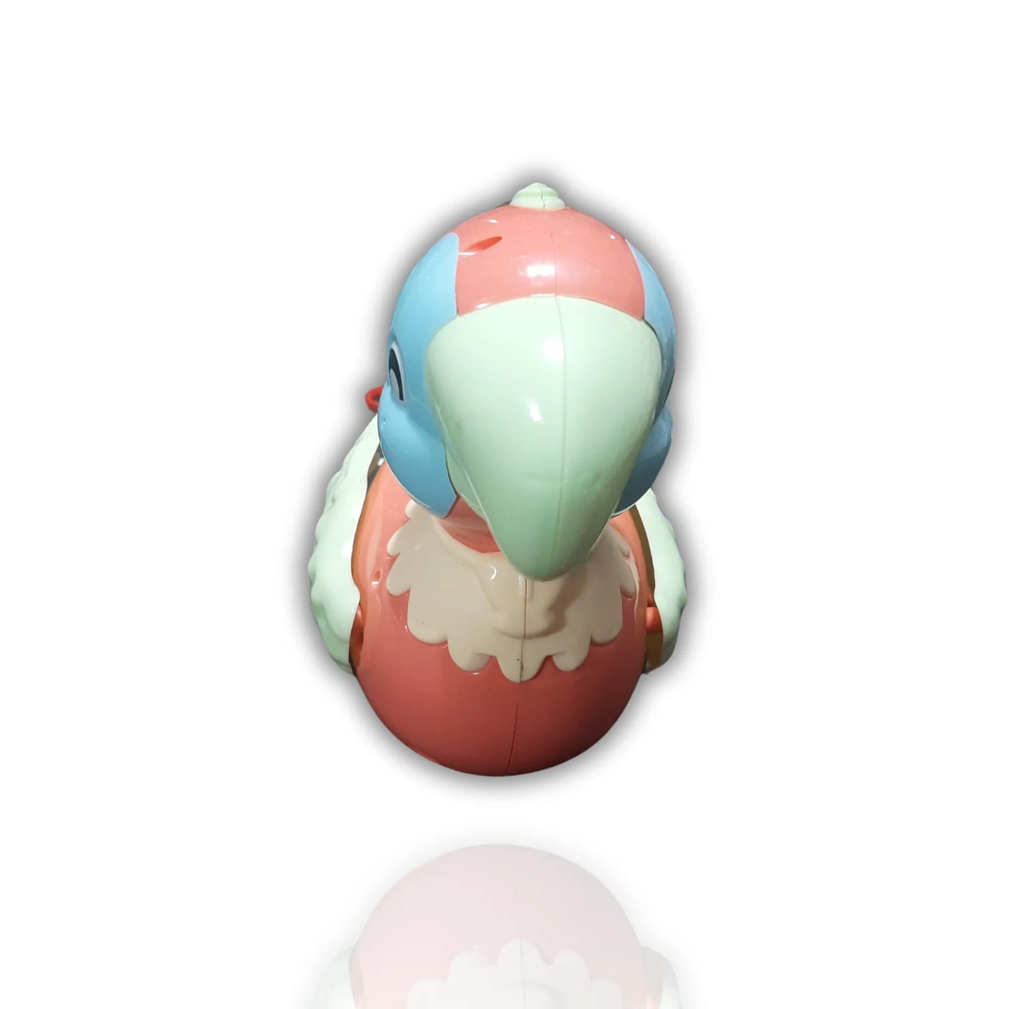 Toy parrot with a white background