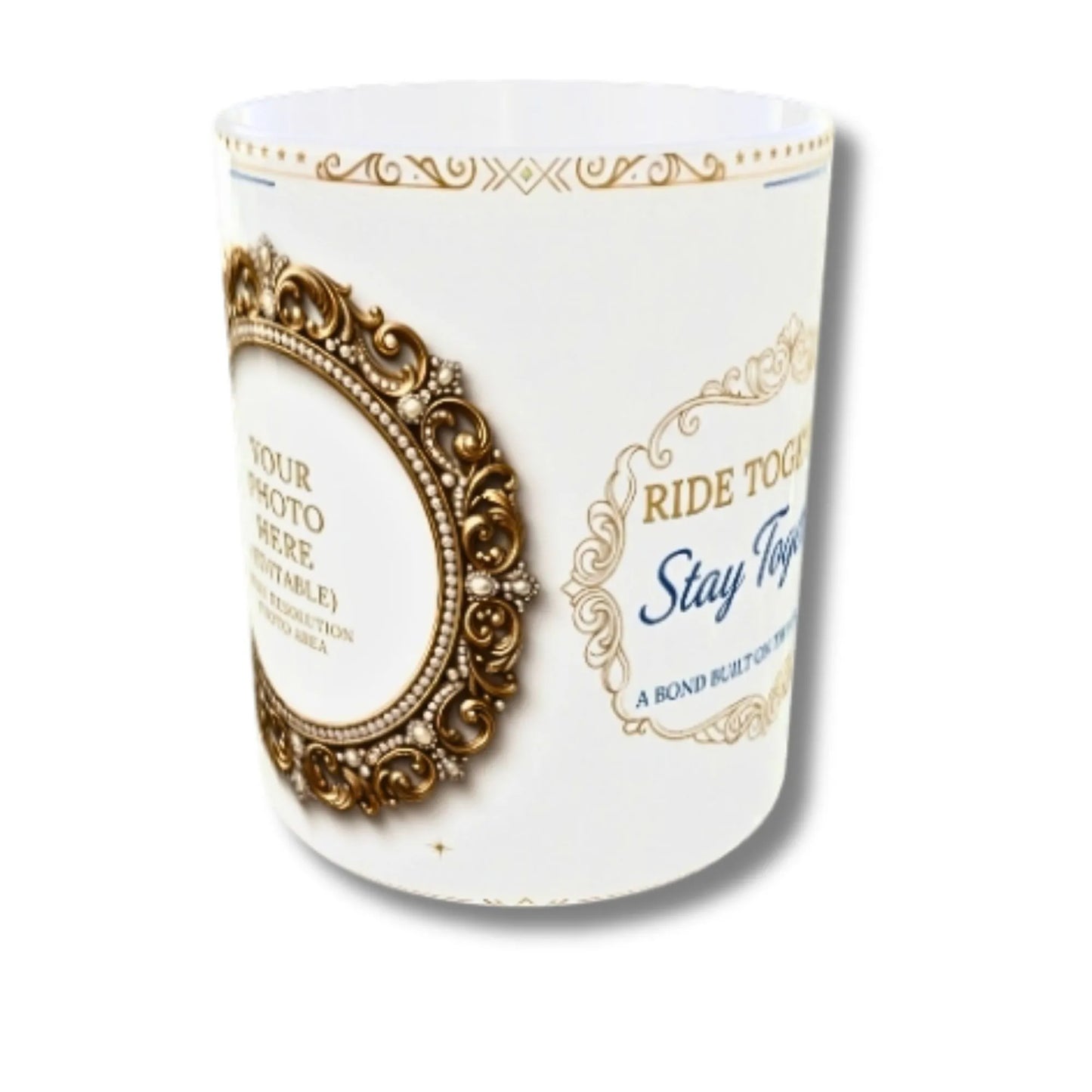 Personalized Bike Rider Couple Photo Mug