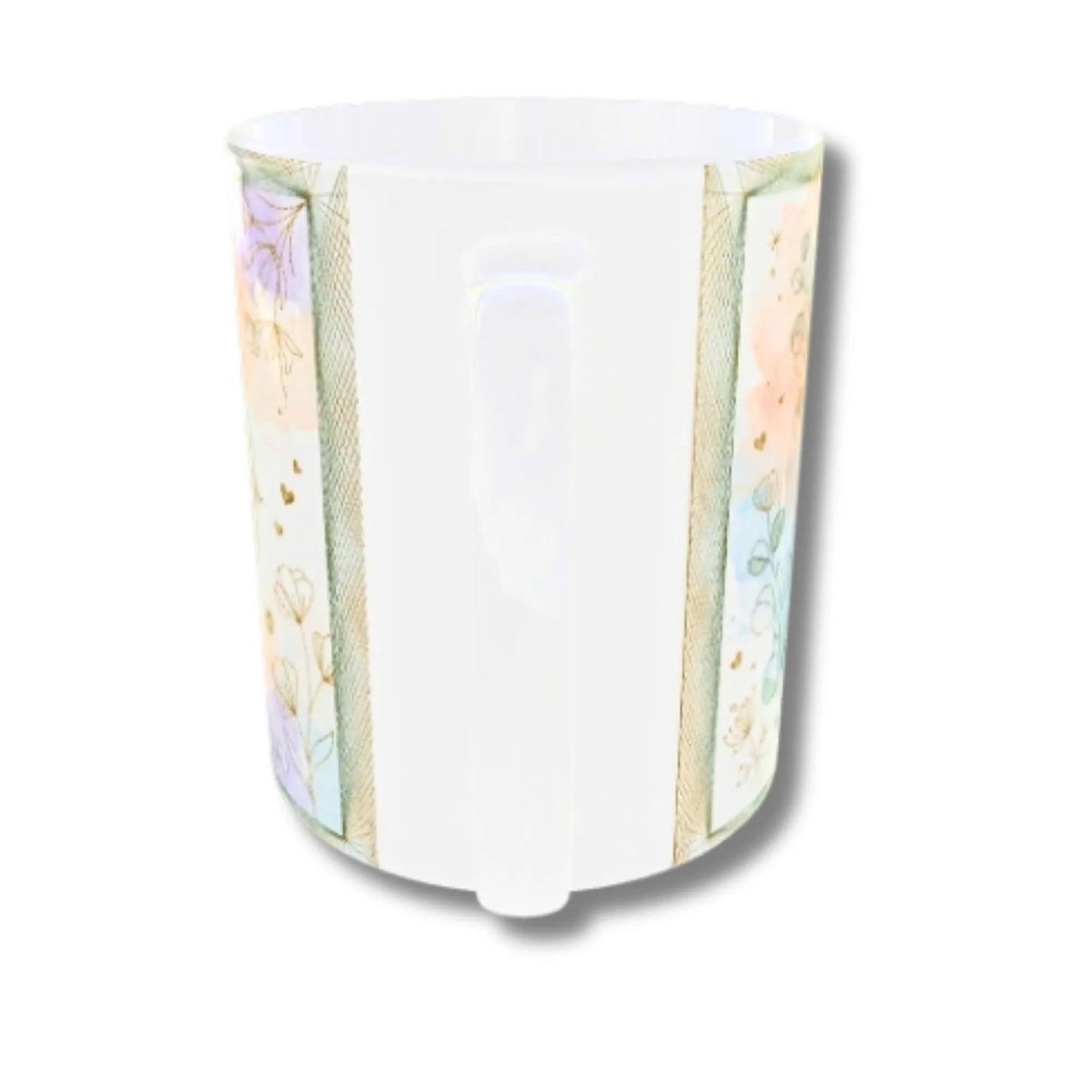 Personalized Forever Connected Floral Heart Photo Mug
