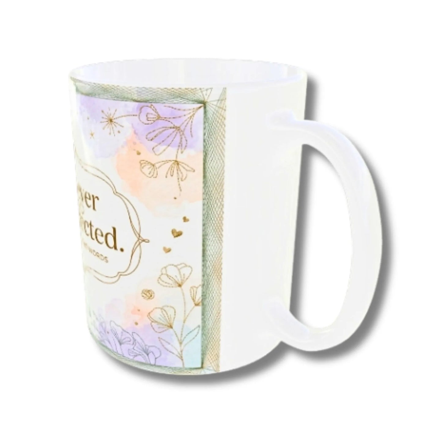 Personalized Forever Connected Floral Heart Photo Mug