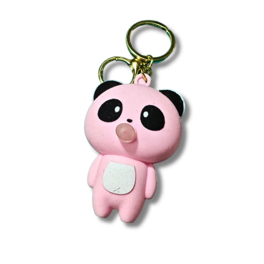 Pink Panda Keychain – Cute Character Bag & Key Accessory