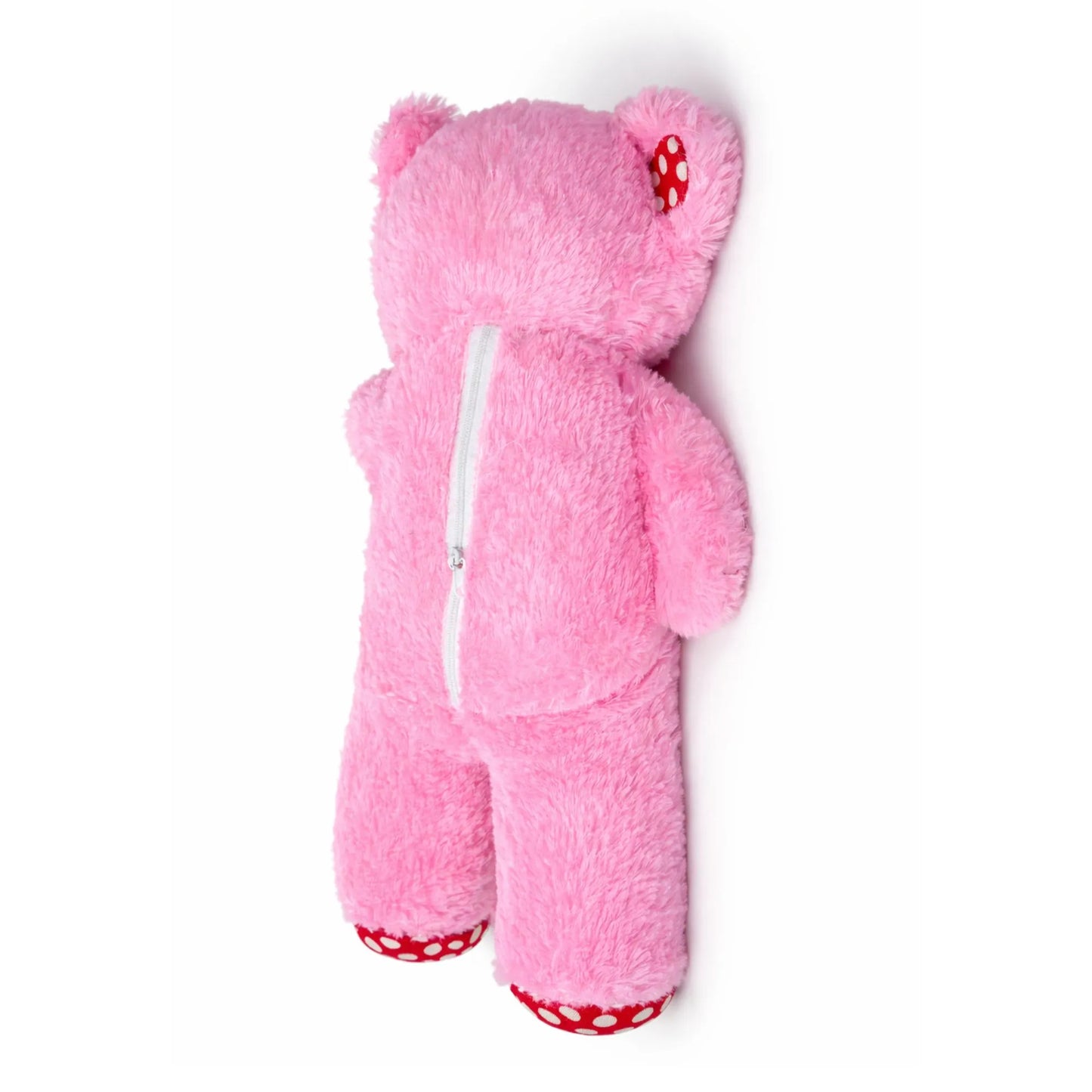 Pink Snuggle Charm Teddy Bear | Soft Plush Standing Teddy Bear with Polka Dot Bow | Cute Gift for Girls, Kids & Loved Ones