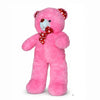 Pink Snuggle Charm Teddy Bear | Soft Plush Standing Teddy Bear with Polka Dot Bow | Cute Gift for Girls, Kids & Loved Ones