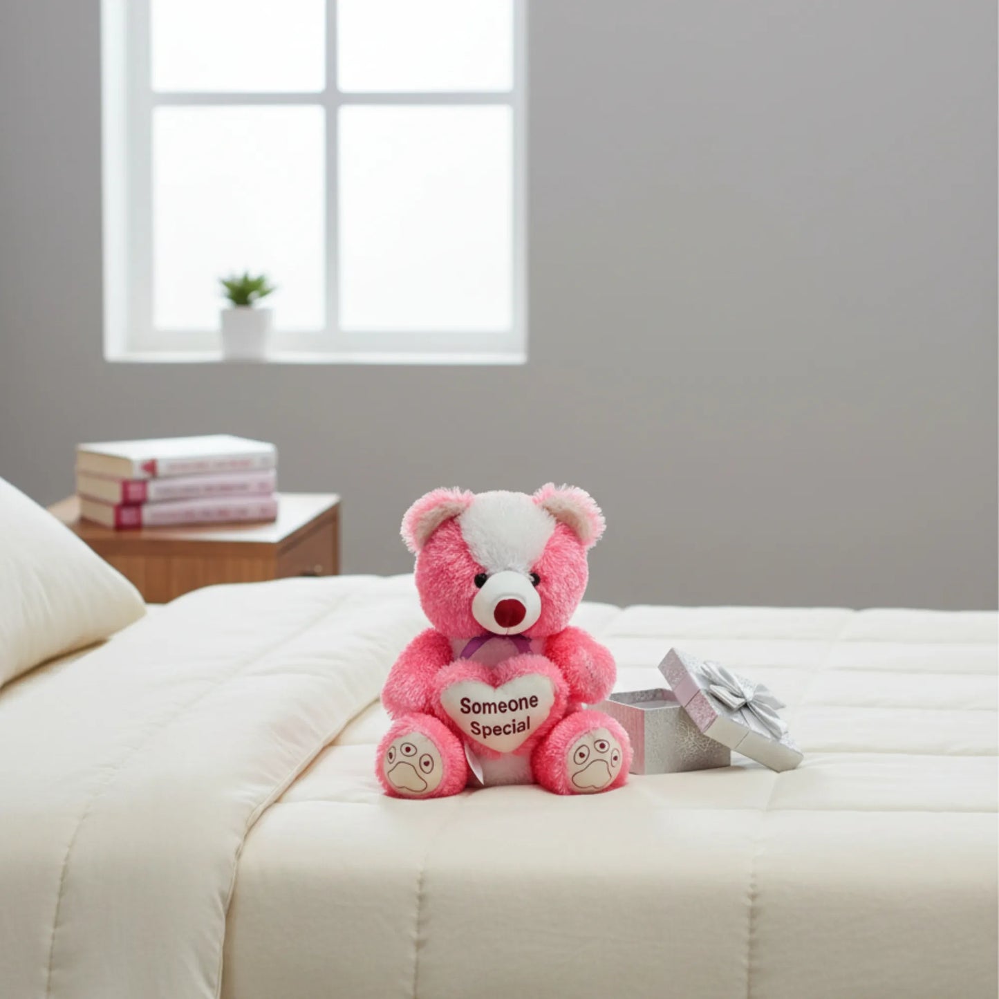 Pink Someone Special Teddy Bear with Heart Cushion | Soft Plush Teddy Bear Gift for Girls, Kids & Loved Ones