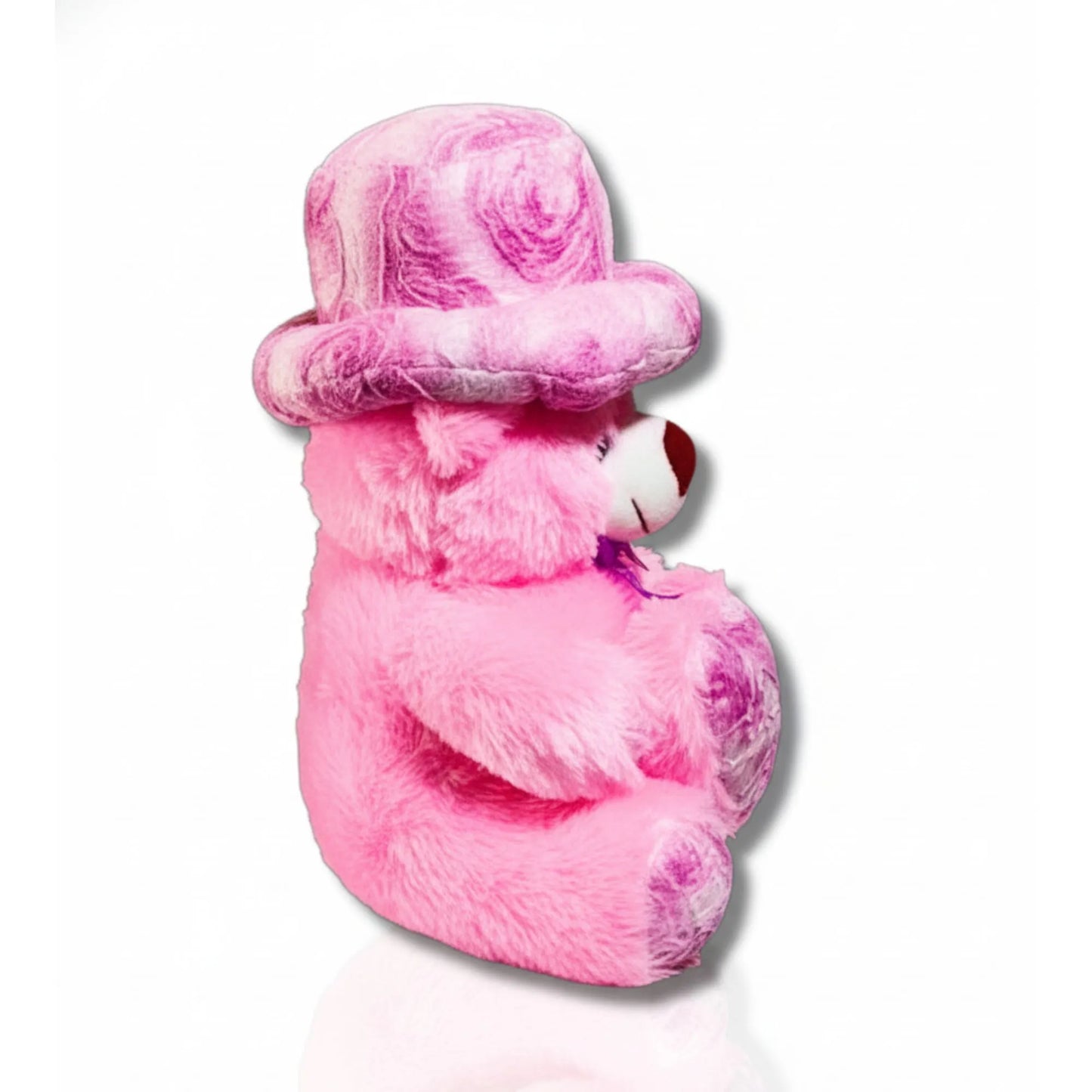 Pink Teddy Bear with Stylish Hat & Heart Cushion | Soft Plush Teddy Bear for Gifts, Kids & Home Décor