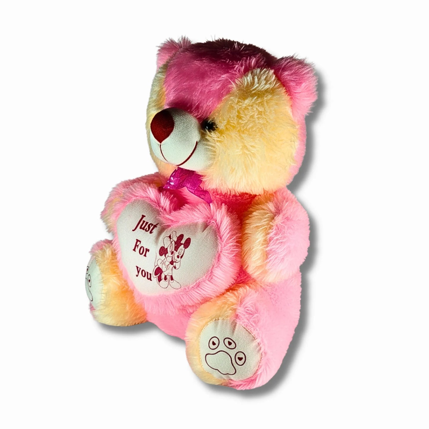 Pink Teddy Bear with Heart Cushion | Soft Plush Teddy Bear Gift for Kids, Girls & Loved Ones | Cute Stuffed Teddy Toy