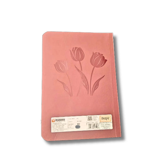 Pink Tulip Floral Notebook – Soft Cover Ruled Diary, 192 Pages, 15 × 10.3 cm