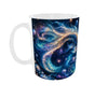 Pisces Zodiac Ceramic Coffee Mug – Celestial Koi Fish Astrology Mug | 325 ml Premium Printed Mug | Zodiac Gift for Pisces Men & Women