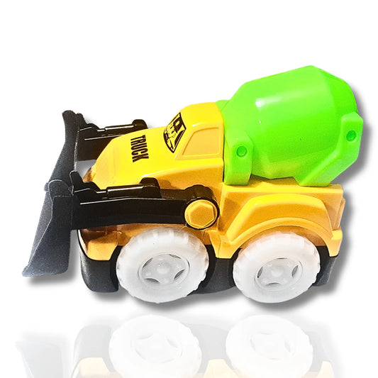 Power Construction Truck Toy for Kids with Rotating Drum & Front Loader | Battery Operated Construction Vehicle Toy
