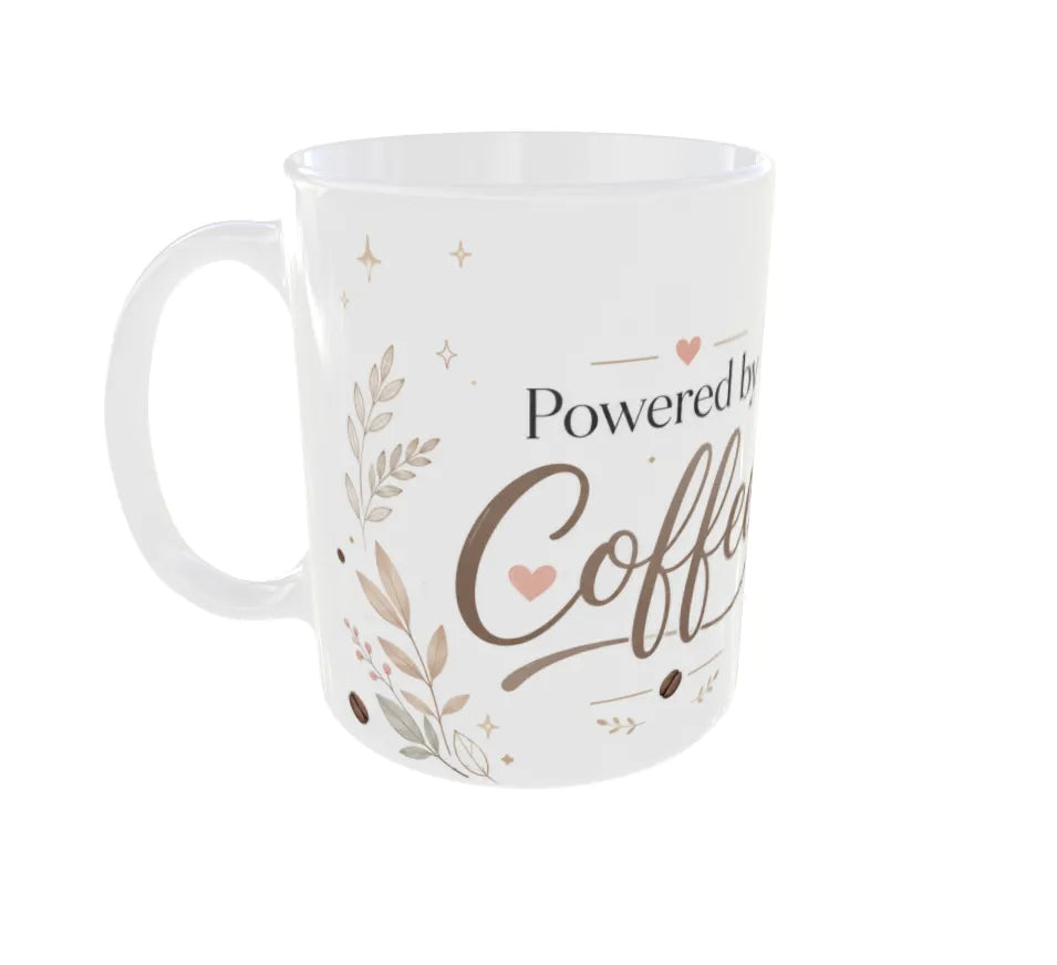 Powered by Coffee Panda Ceramic Coffee Mug