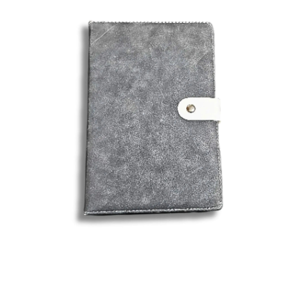 Premium Textured Lined Notebook with Button Closure | Grey, Blue & Beige