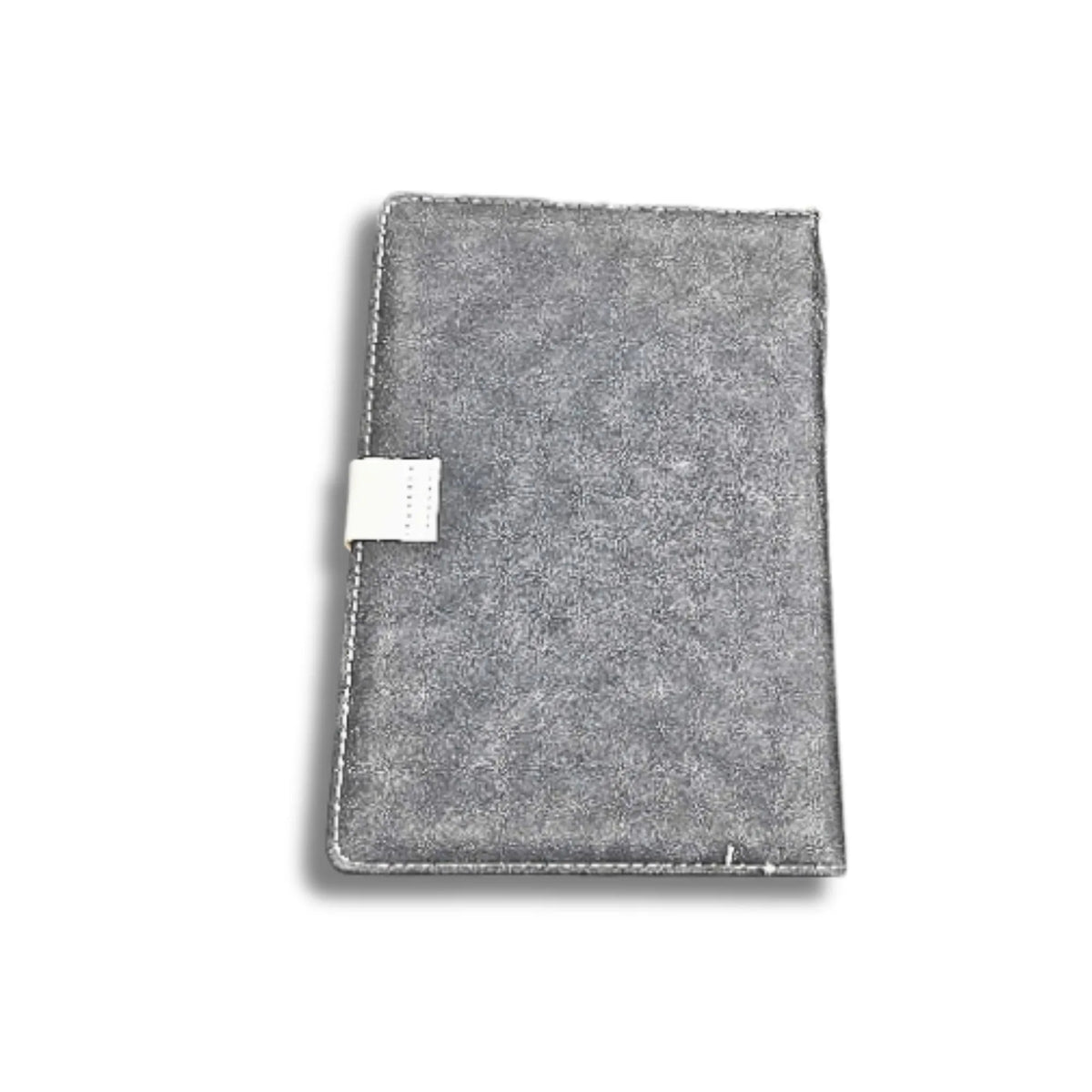 Premium Textured Lined Notebook with Button Closure | Grey, Blue & Beige