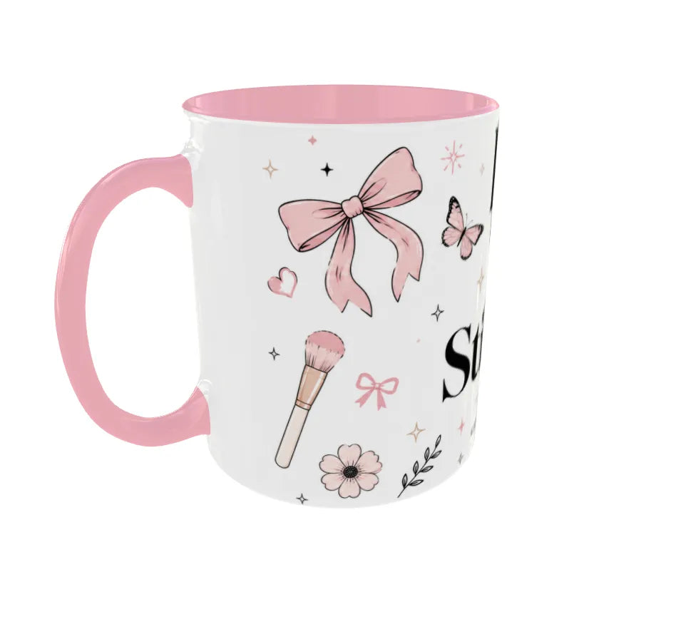 Pretty. Tired. Still Slaying. Pink Ceramic Mug