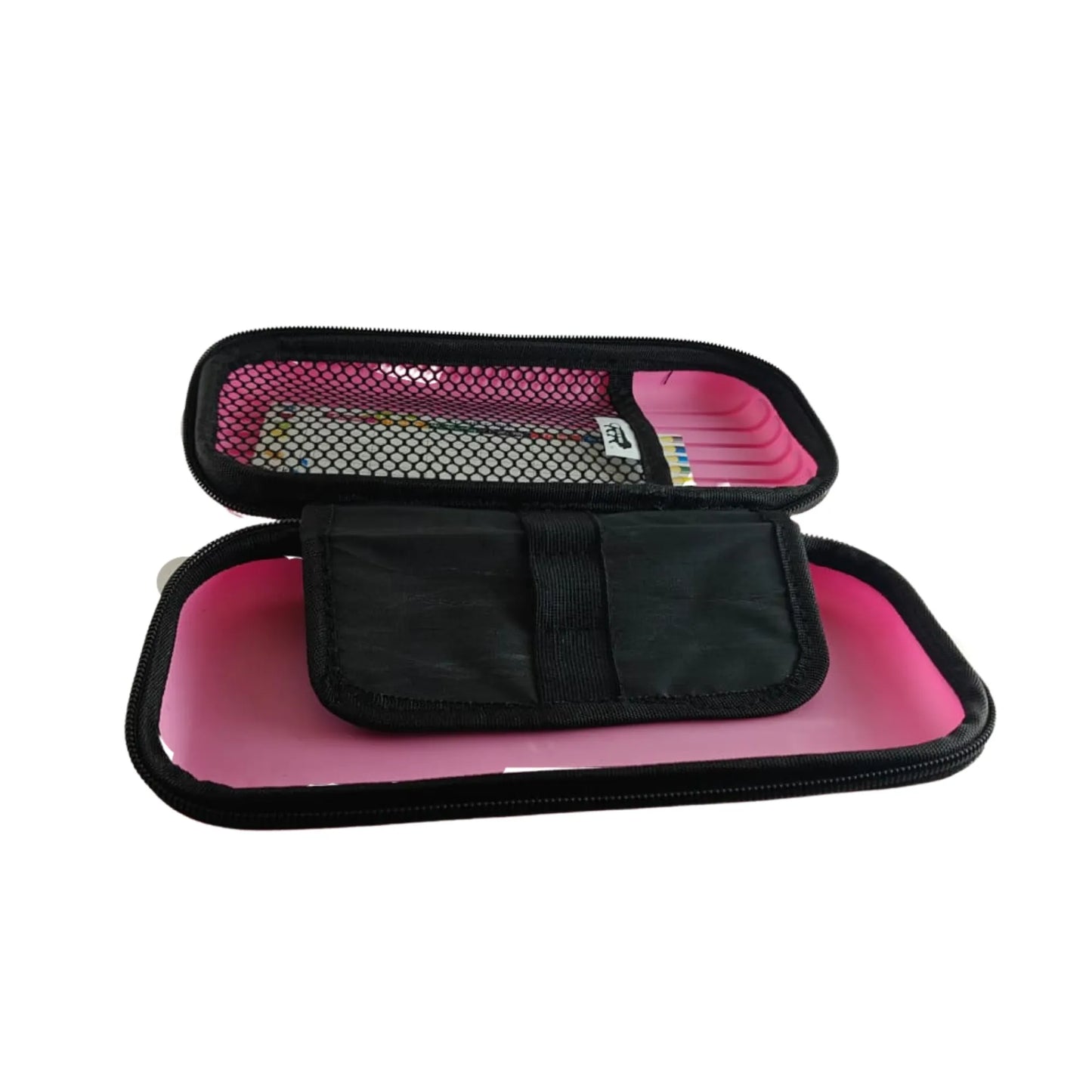 Princess Hard Shell Pencil Box for Girls | EVA Zipper Pencil Case with Mesh Pocket & Elastic Pen Holder | School Stationery Organizer