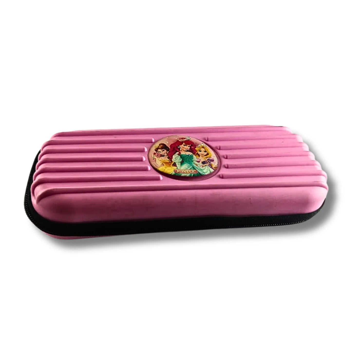 Princess Hard Shell Pencil Box for Girls | EVA Zipper Pencil Case with Mesh Pocket & Elastic Pen Holder | School Stationery Organizer