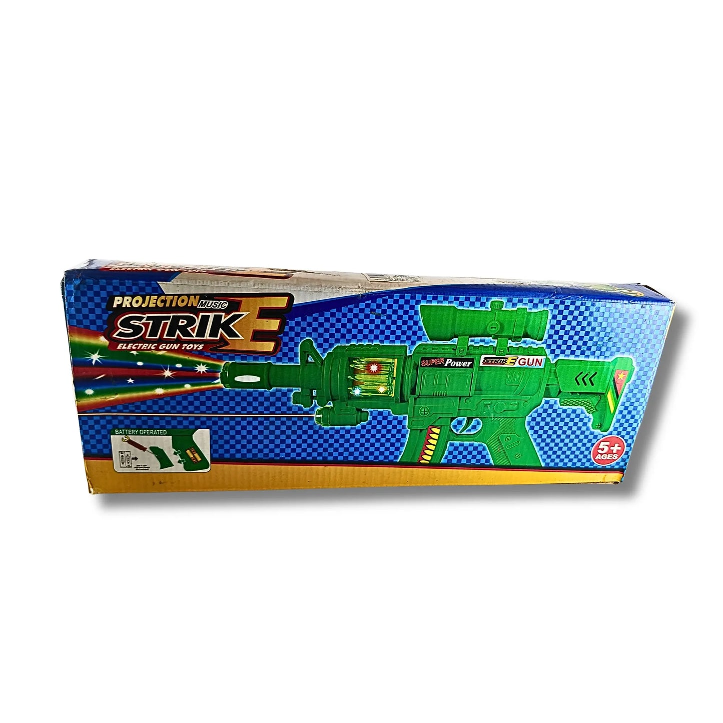 Projection Music Strike Electric Gun Toy for Kids | Battery Operated Light, Music & Projection Toy Gun | Action Play Toy for Boys & Girls 5+ Years
