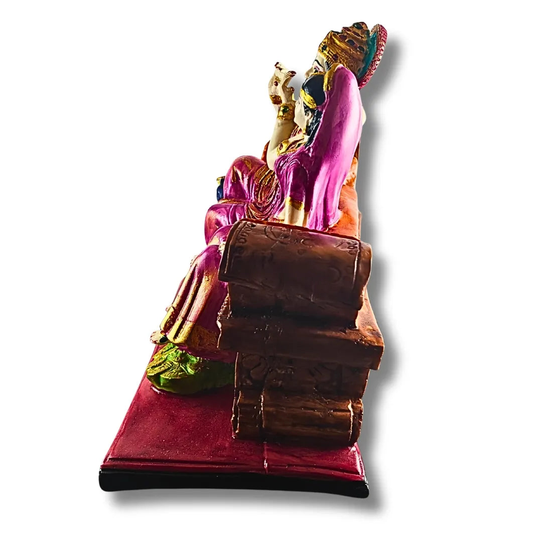 Radha Krishna Idol on Sofa with Peacock – Saadhya Decors