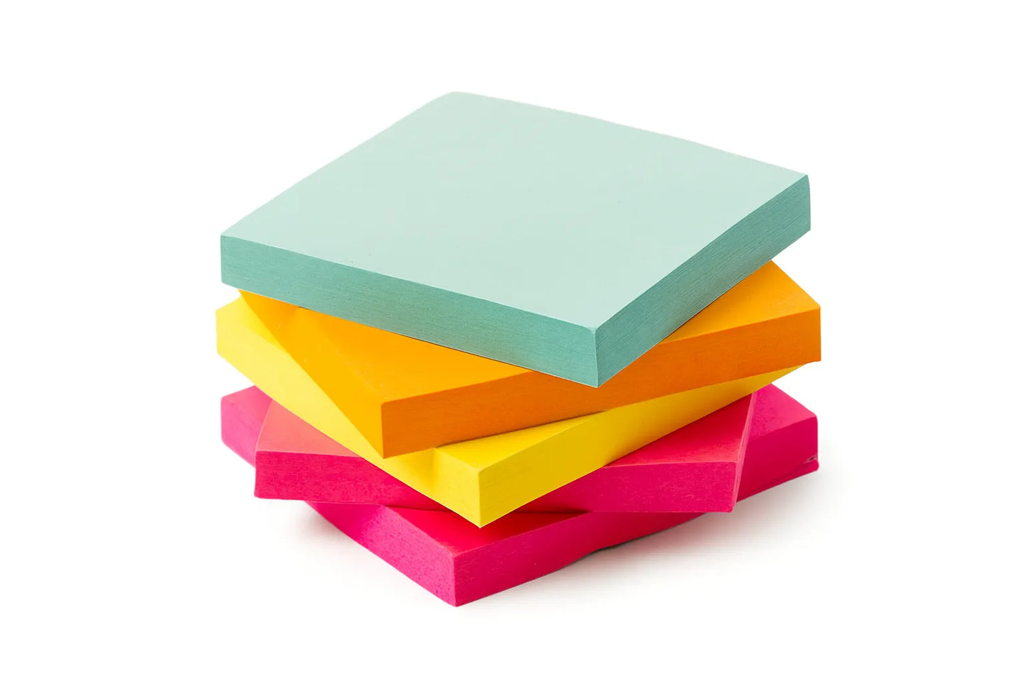 Saadhya Mart Rainbow Sticky Notes (Set of 2) | 3x3 Inch Self-Adhesive Neon Memo Pads