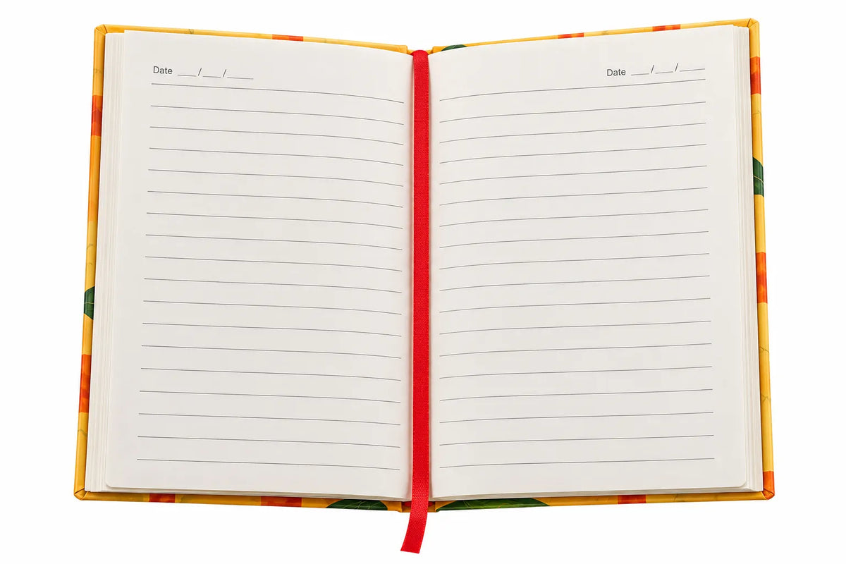 Red Chilli Art Hardcover Ruled Notebook – 16 × 21 cm | 124 & 192 Pages
