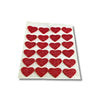 Red Glitter Heart Stickers 24 Heart Stickers for DIY Crafts